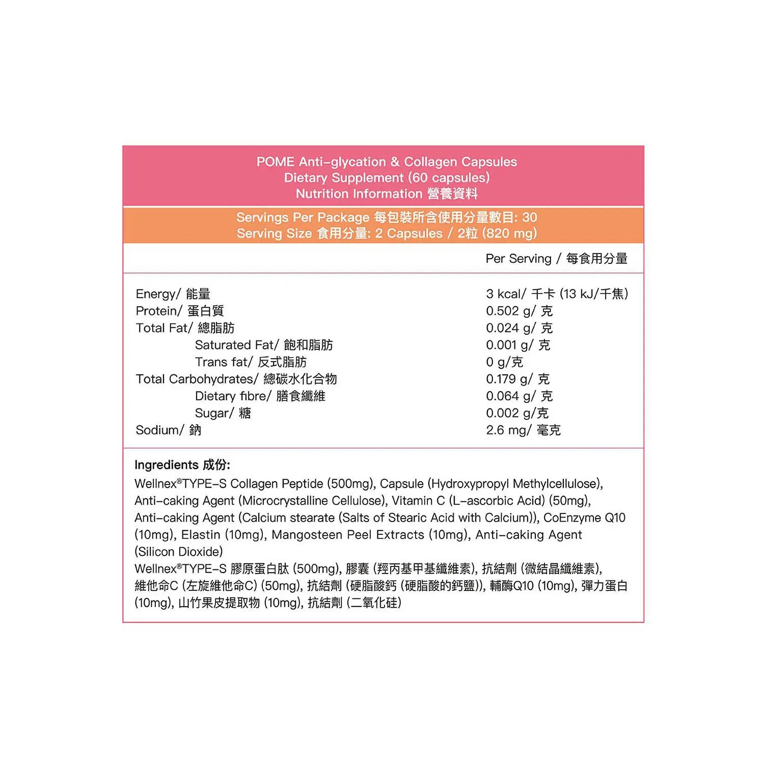 POME 1000Da膠原抗糖化彈滑丸｜產品圖片 4